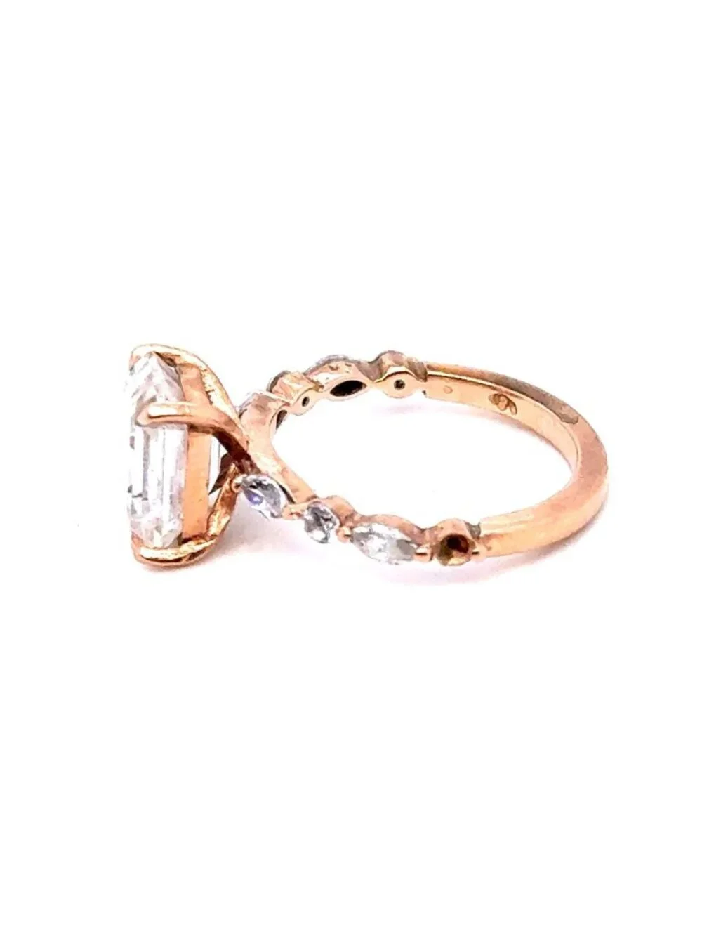 14K‎ Rose Gold Moissanite Ring